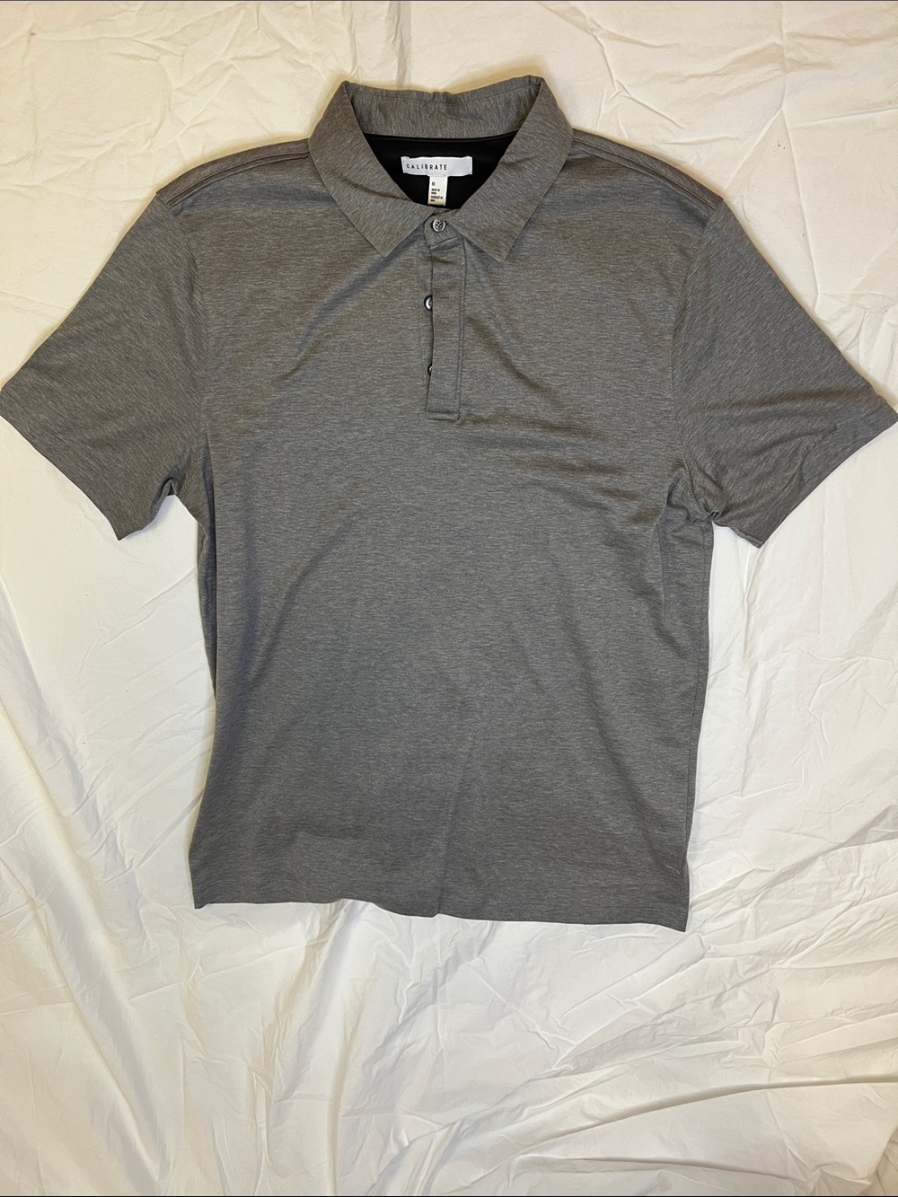 C2 by Calibrate Heather Gray Polo Shirt
